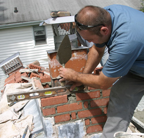  Spalling Chimney Brick Repair in Lenexa KS